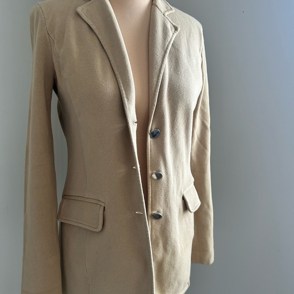 Lauren Ralph Lauren Notch Lapel Long Sleeve Knit Blazer Preppy style clean look - Picture 3 of 6